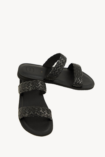 2 Stripey Sandal - Black