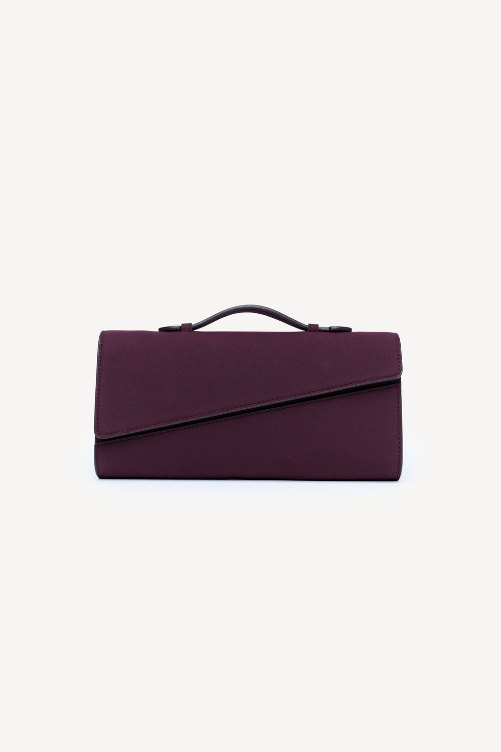 Symmetrical Pochette Suede - Blackberry