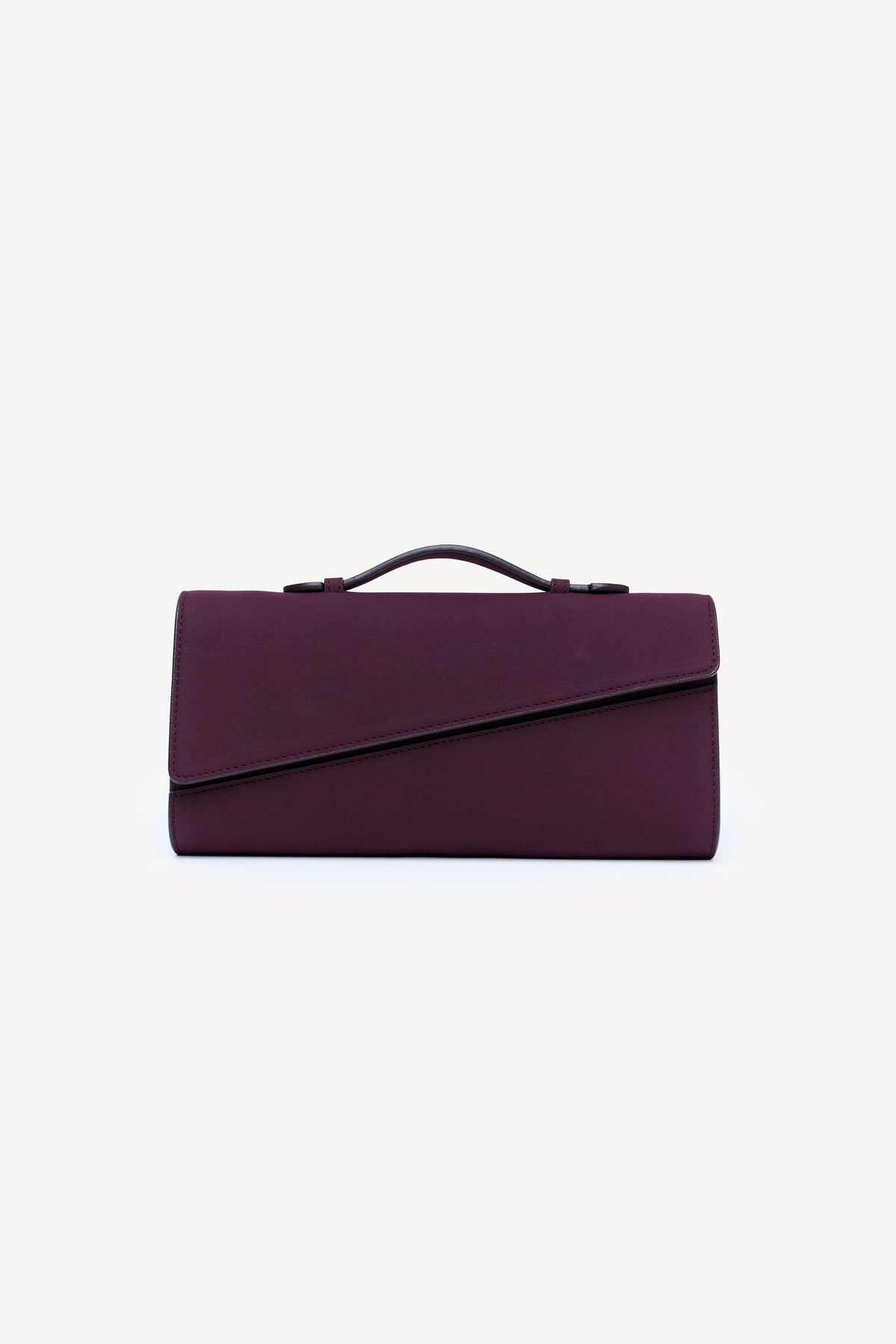 Symmetrical Pochette Suede - Blackberry