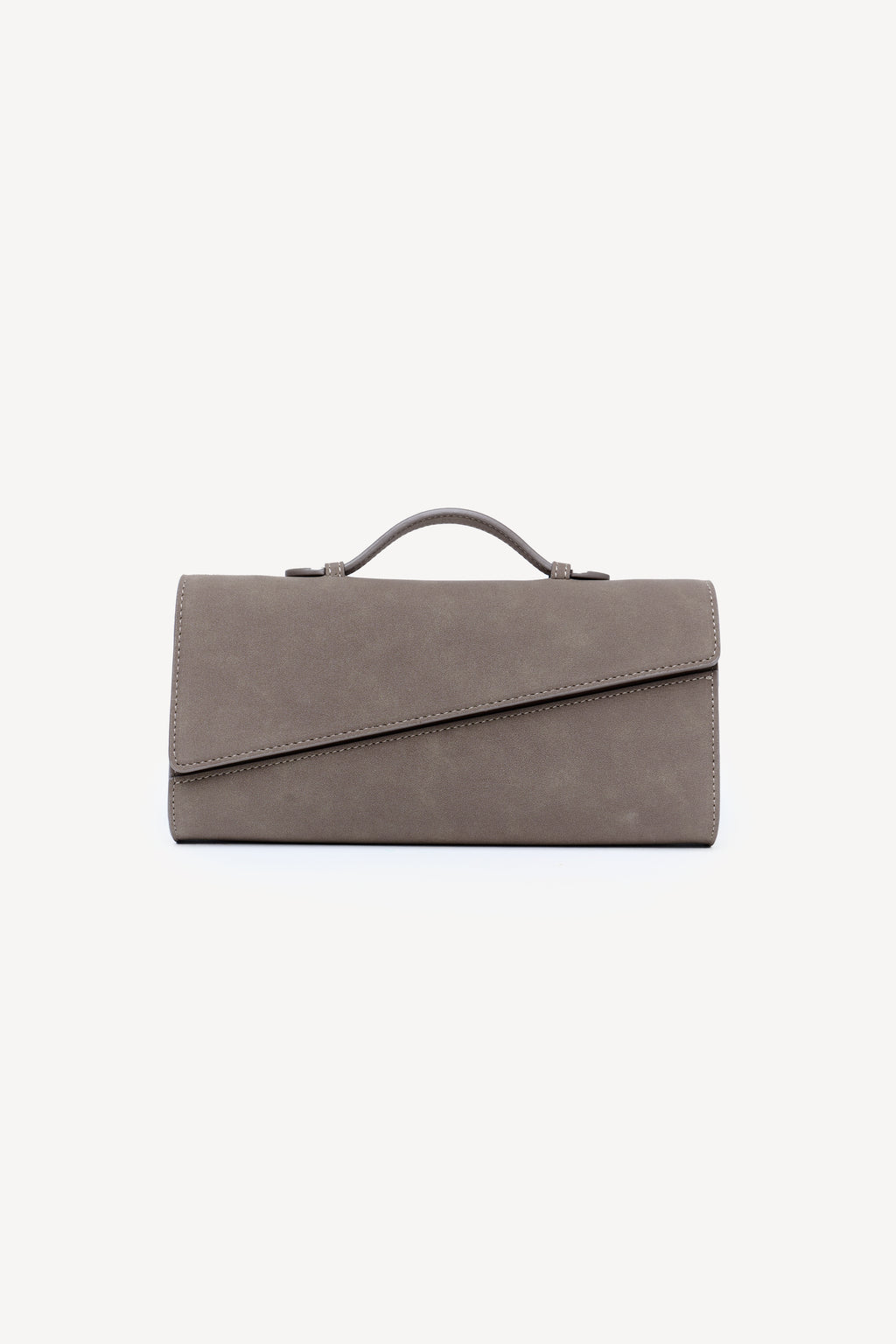 Symmetrical Pochette Suede - Khaki