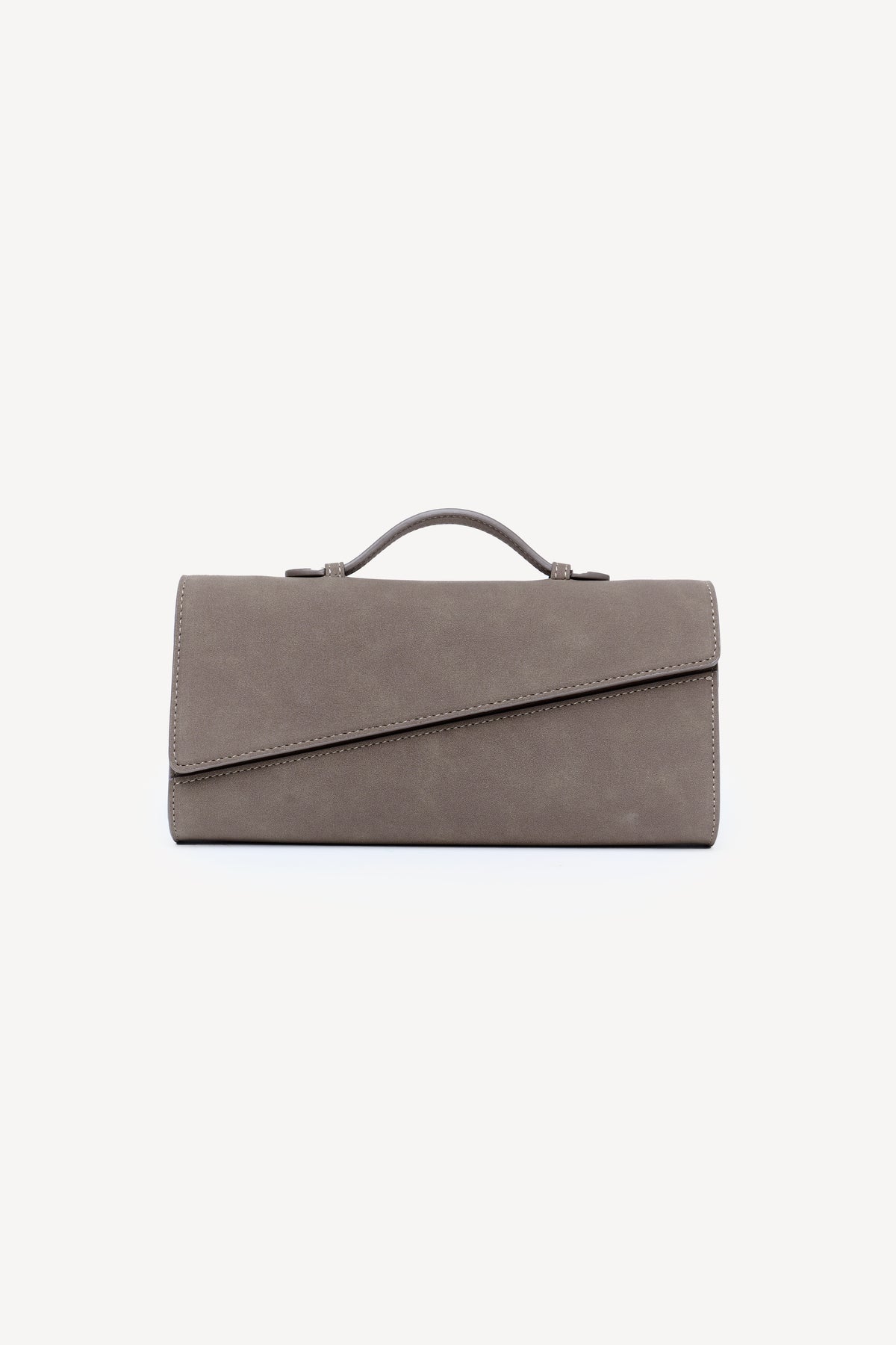Symmetrical Pochette Suede - Khaki