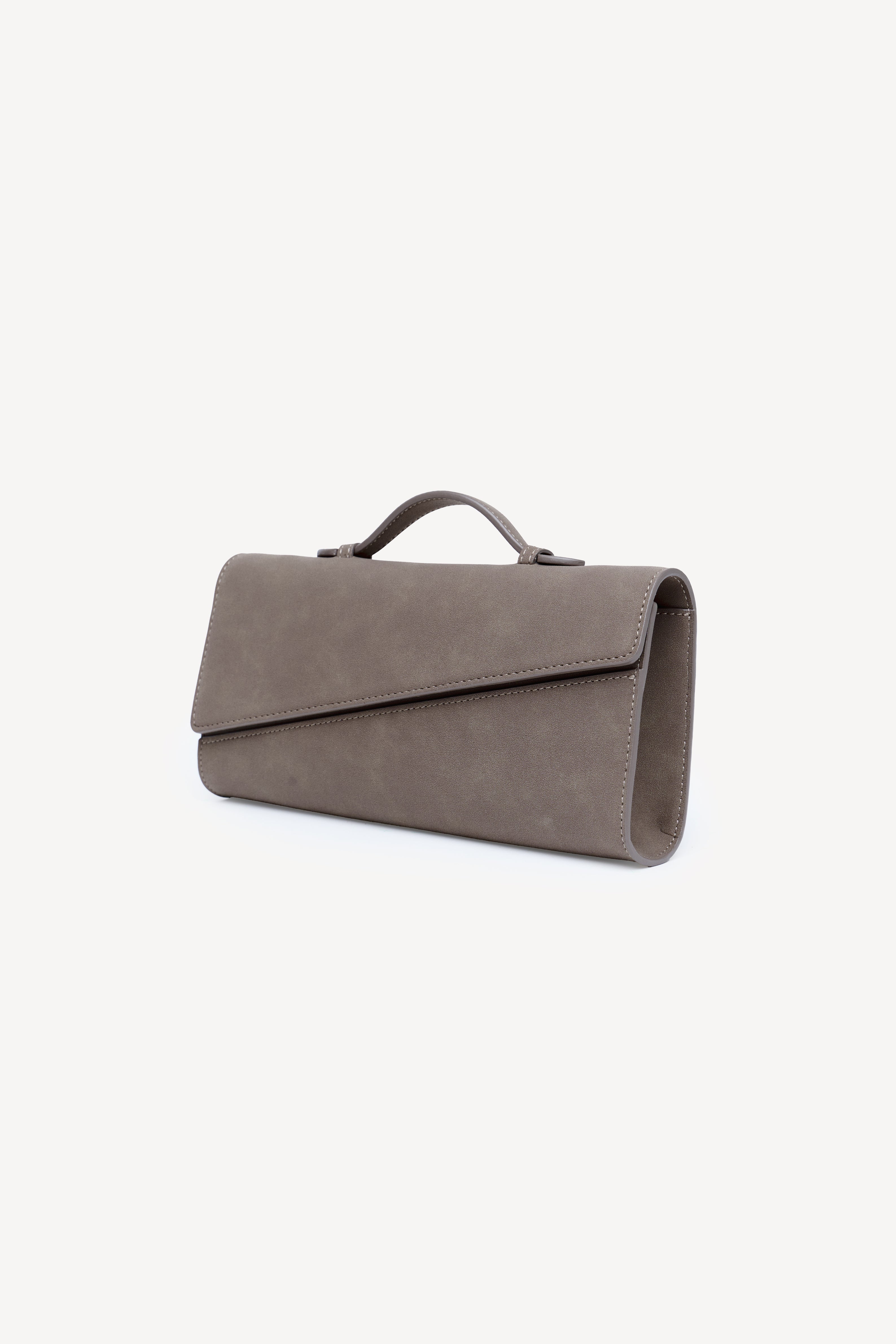 Symmetrical Pochette Suede - Khaki