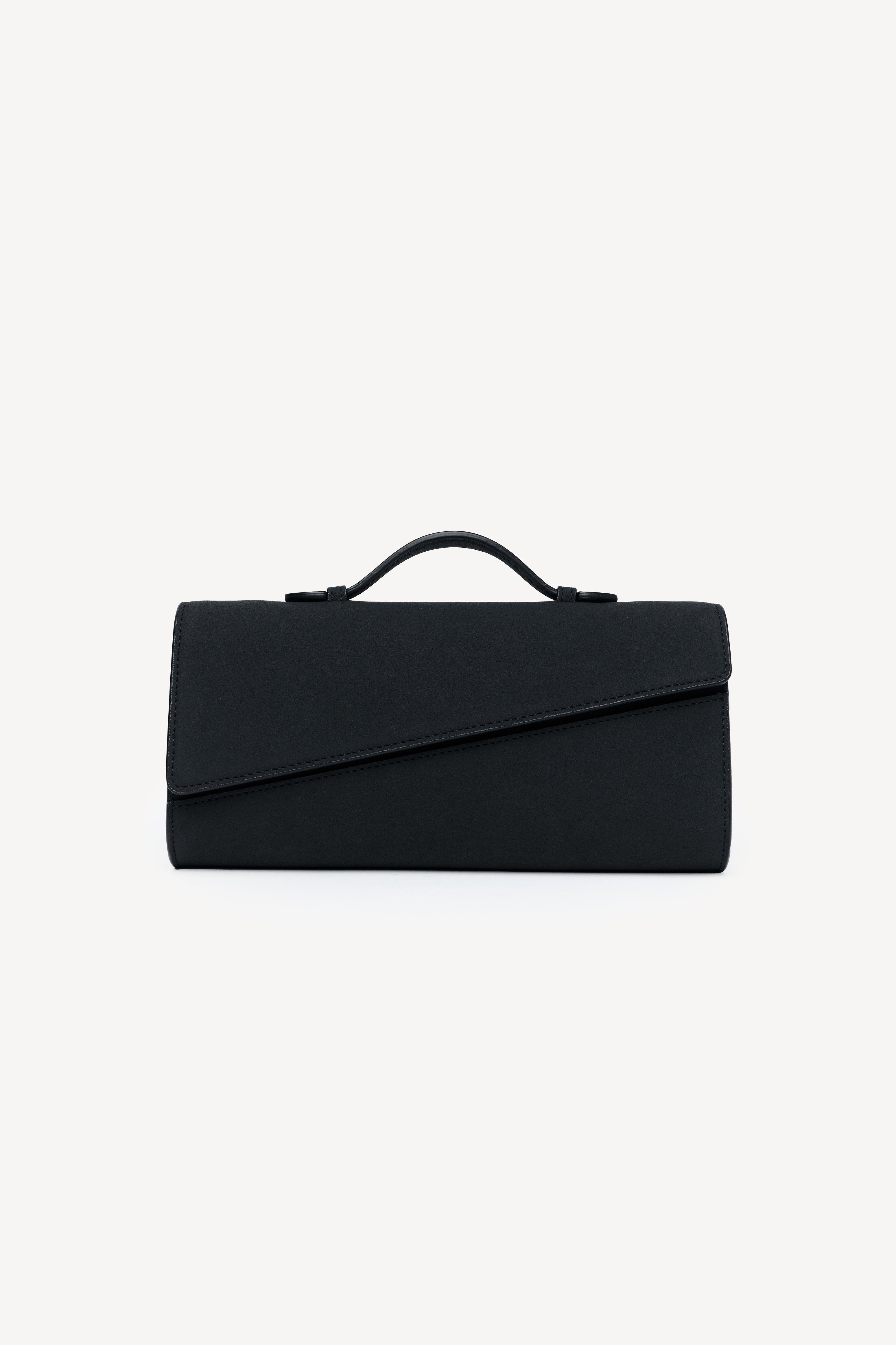 Symmetrical Pochette Suede - Black