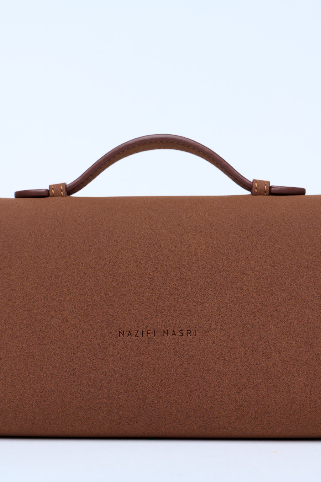 Symmetrical Pochette Suede - Copper Brown