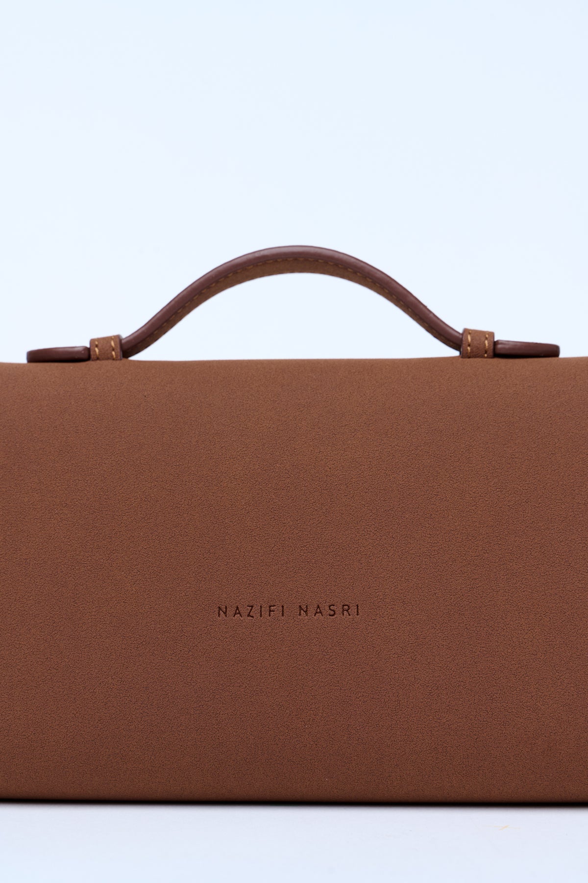 Symmetrical Pochette Suede - Copper Brown