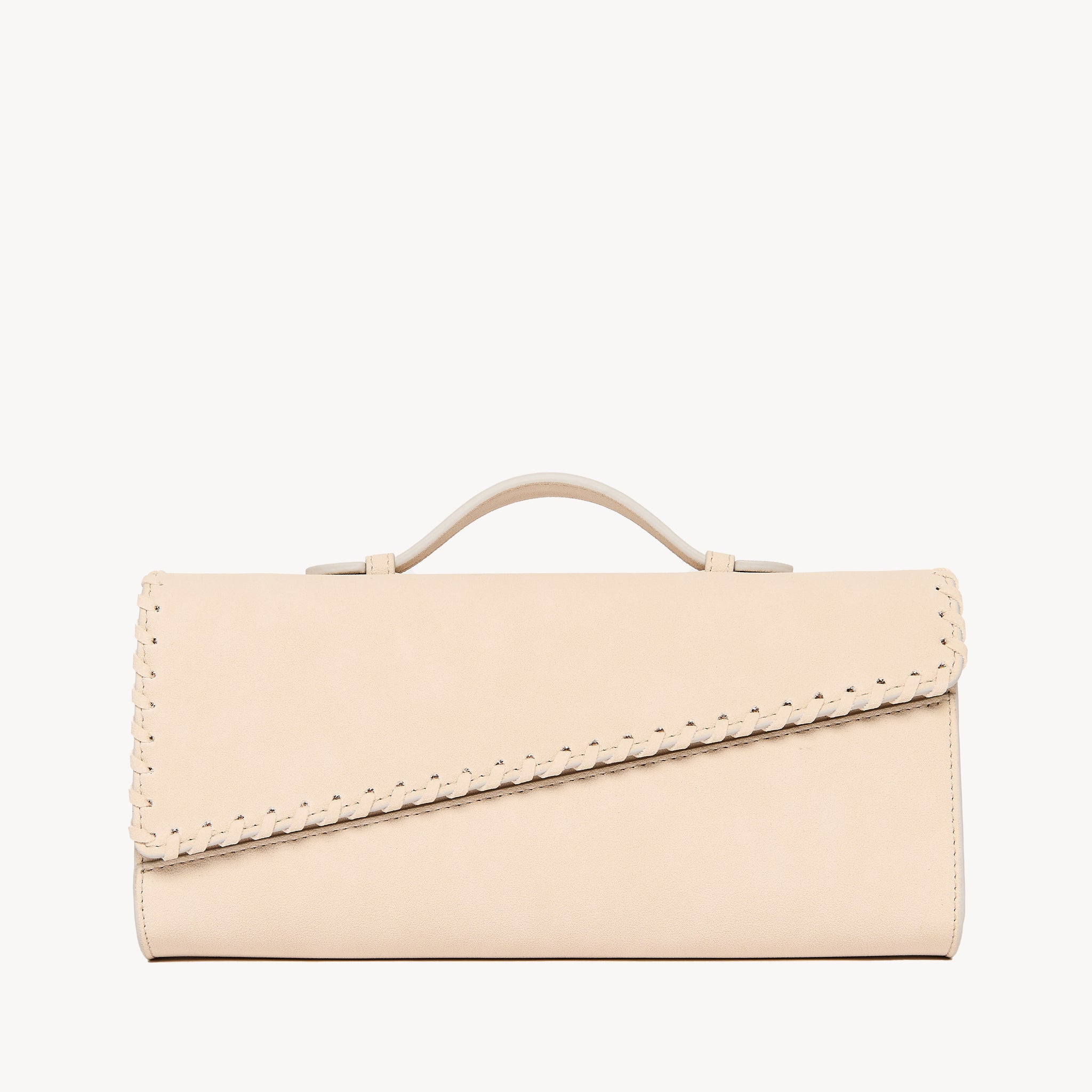 Pochette Suede Stitch - Cream