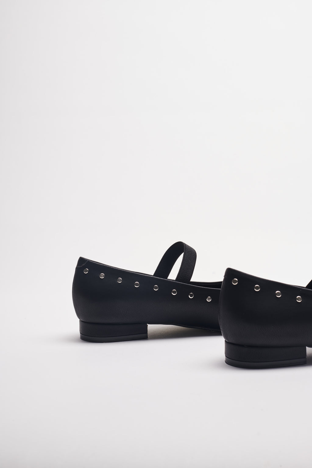 Black - Studded Ballerina