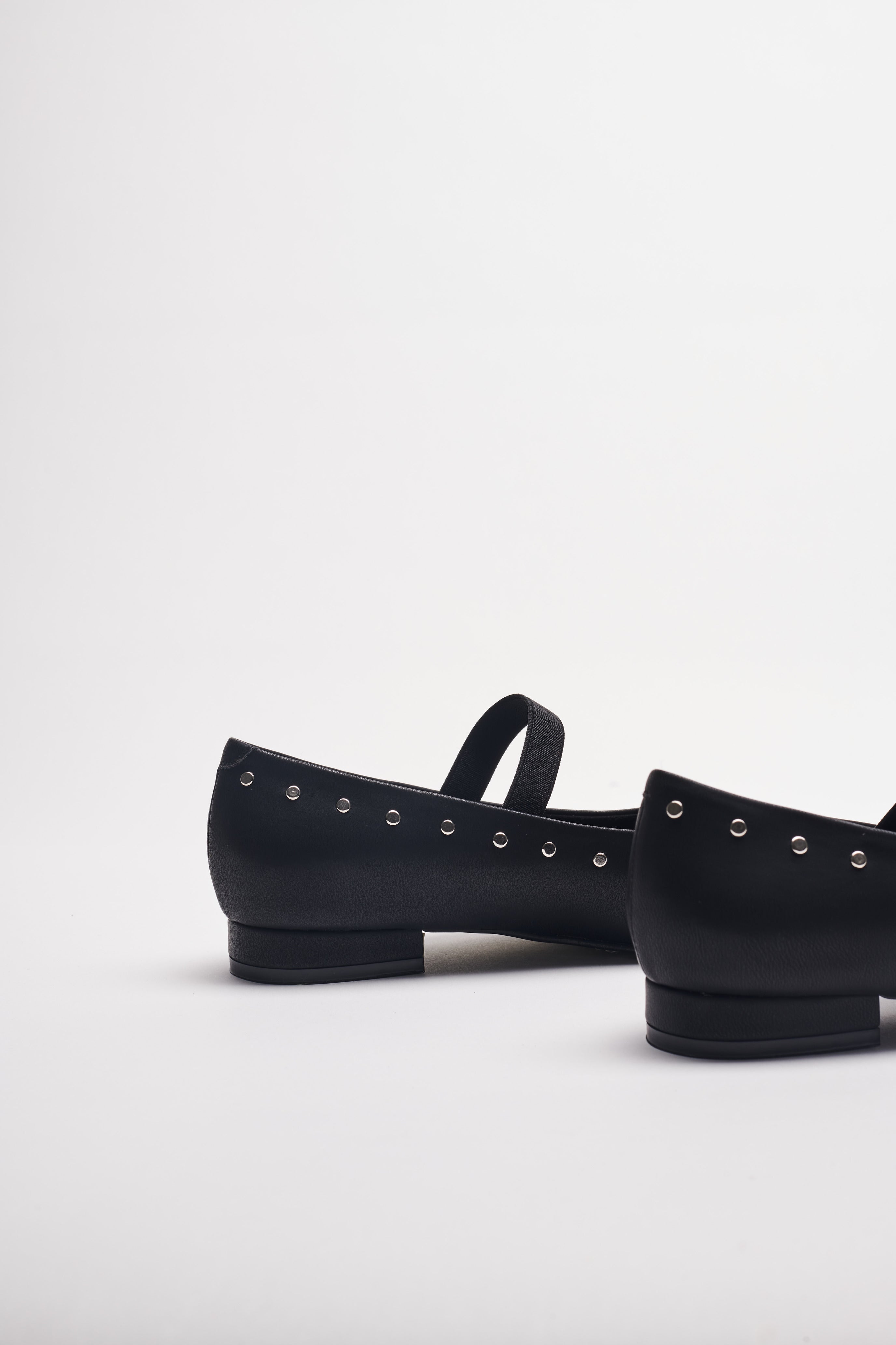 Black - Studded Ballerina