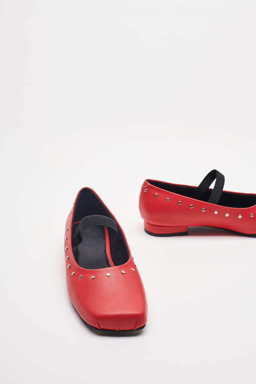 Red - Studded Ballerina
