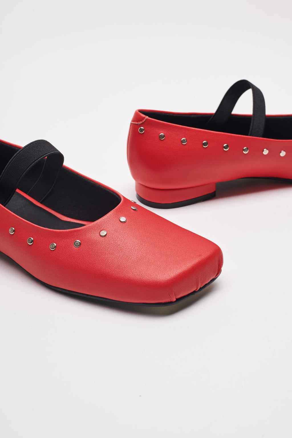 Red - Studded Ballerina