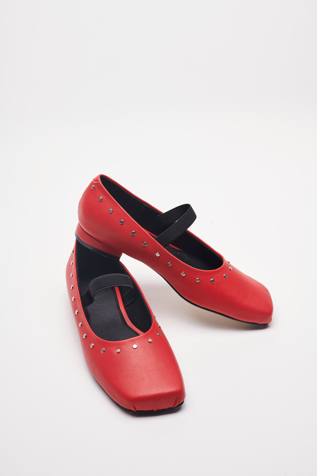 Red - Studded Ballerina