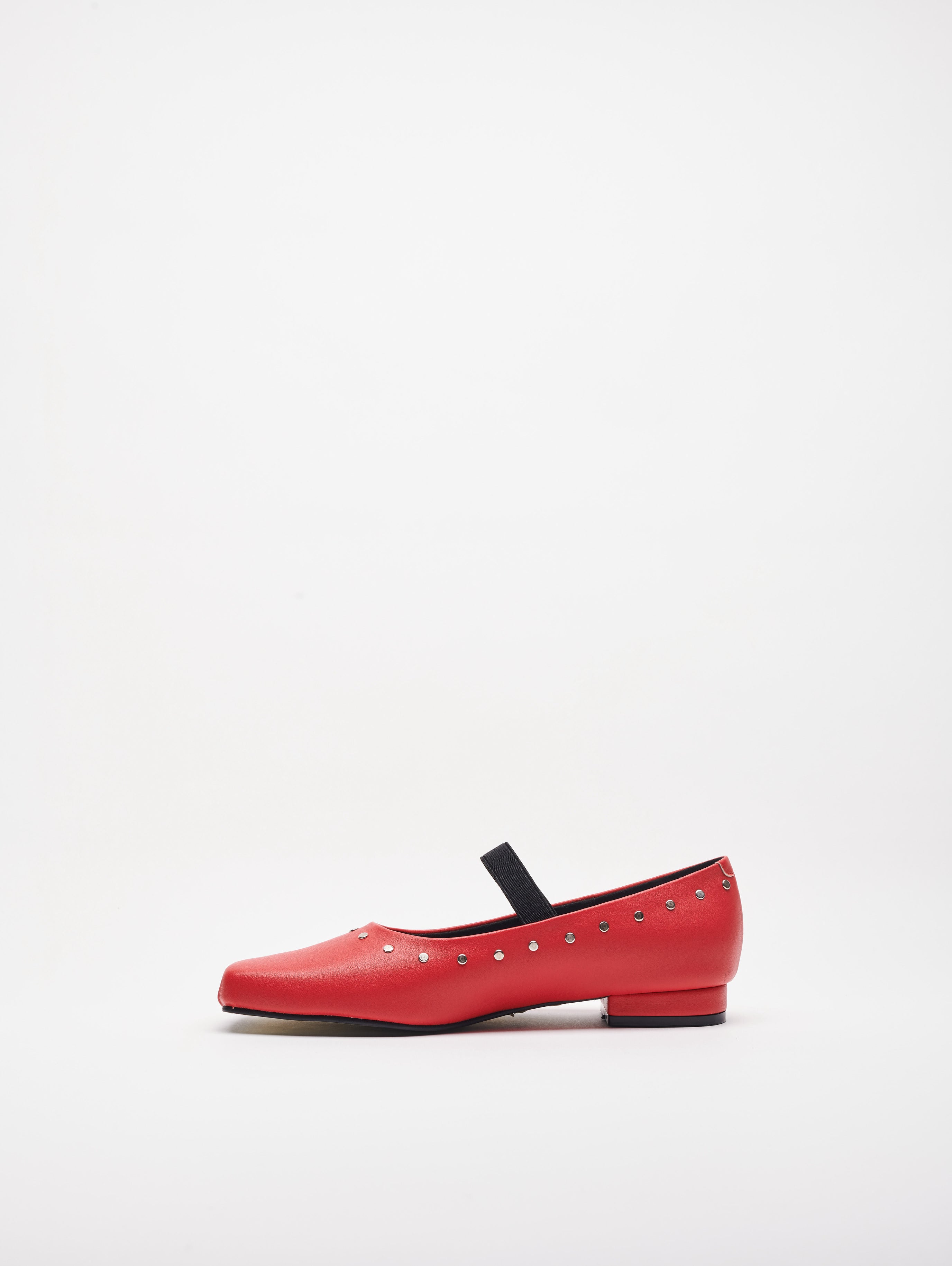 Red - Studded Ballerina