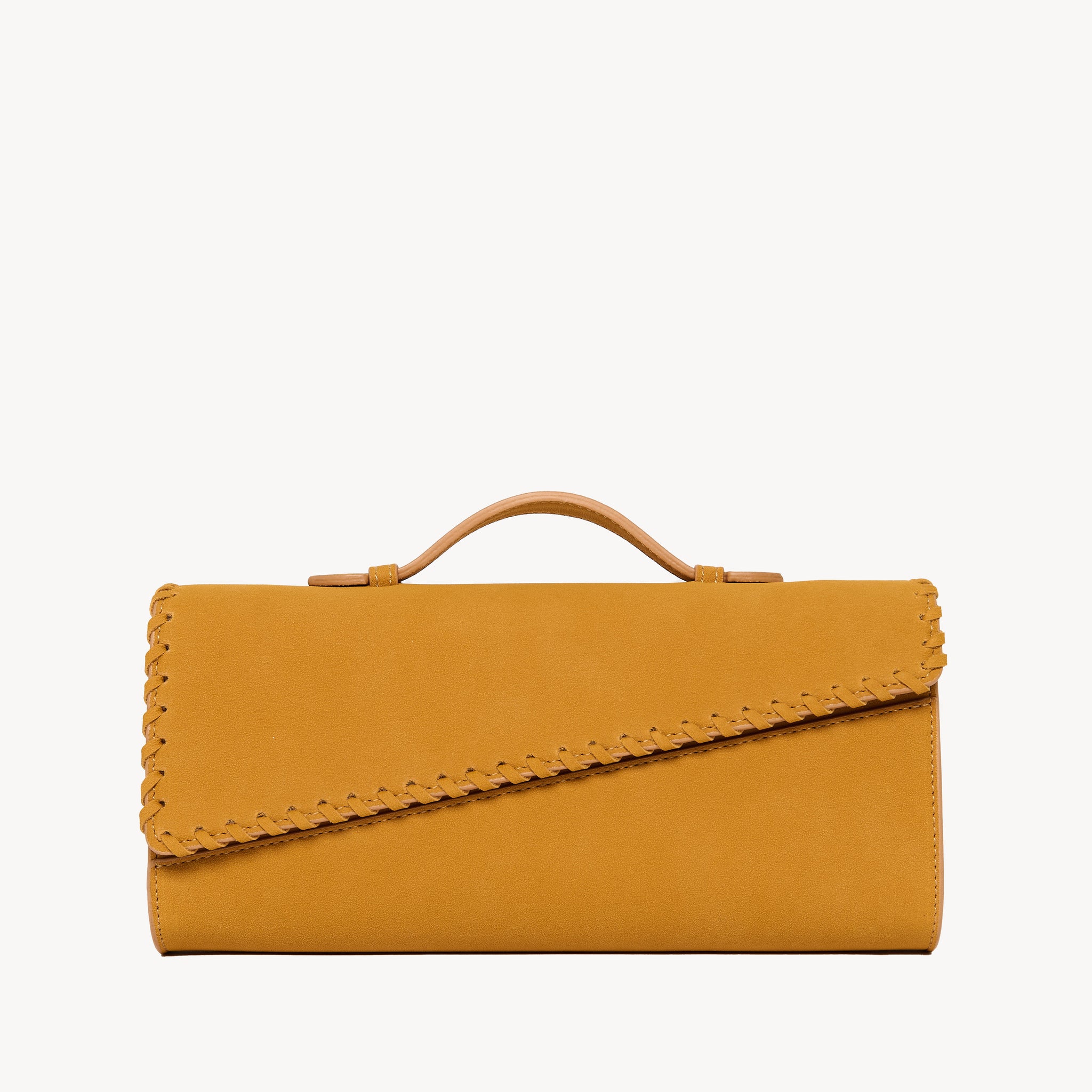 Pochette Suede Stitch - Mustard