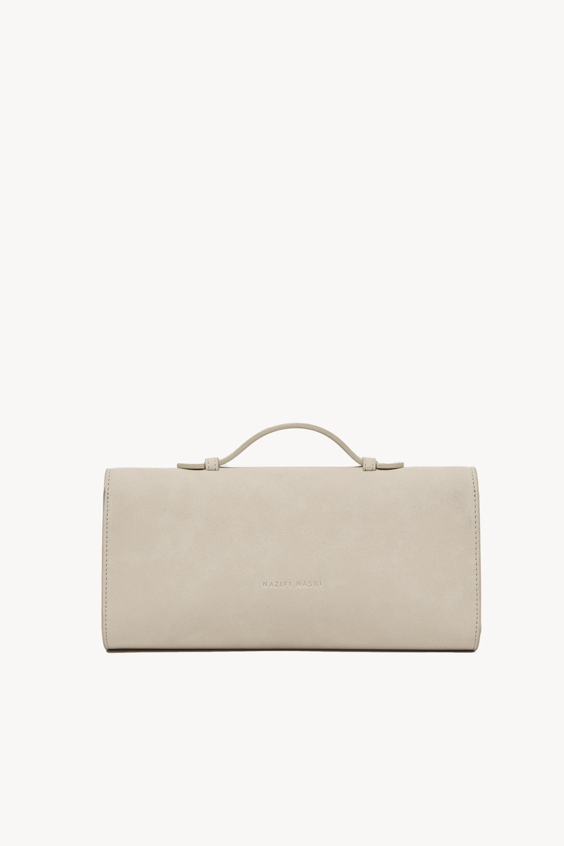 Symmetrical Pochette Suede - Parchment