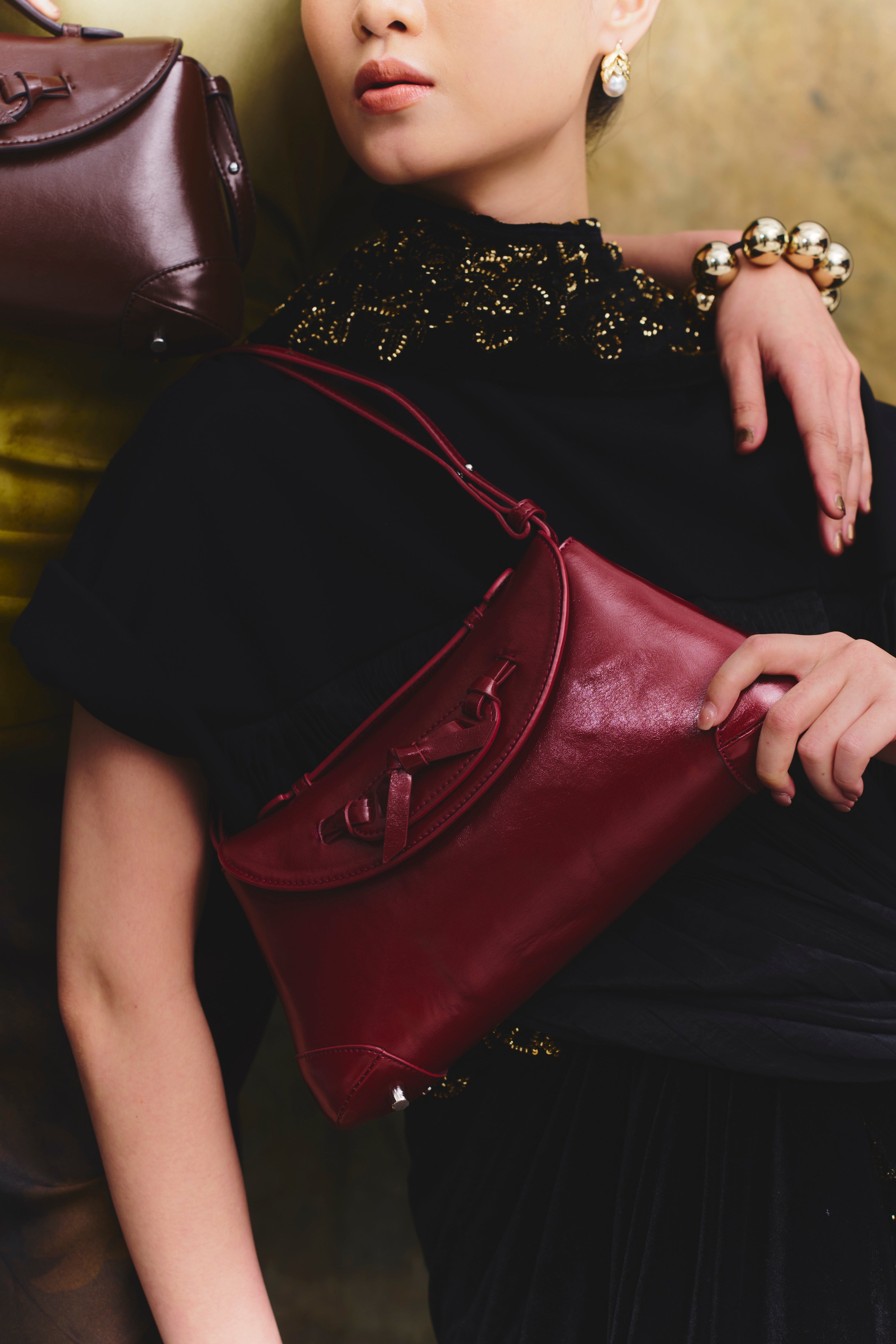 Tie-Tie Pochette - Ruby Red