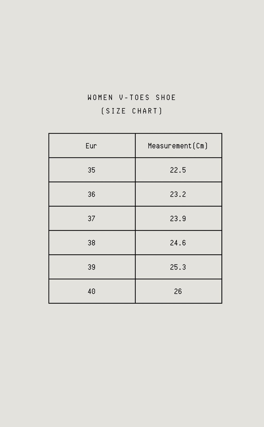 Women’s V-Toes (Black)