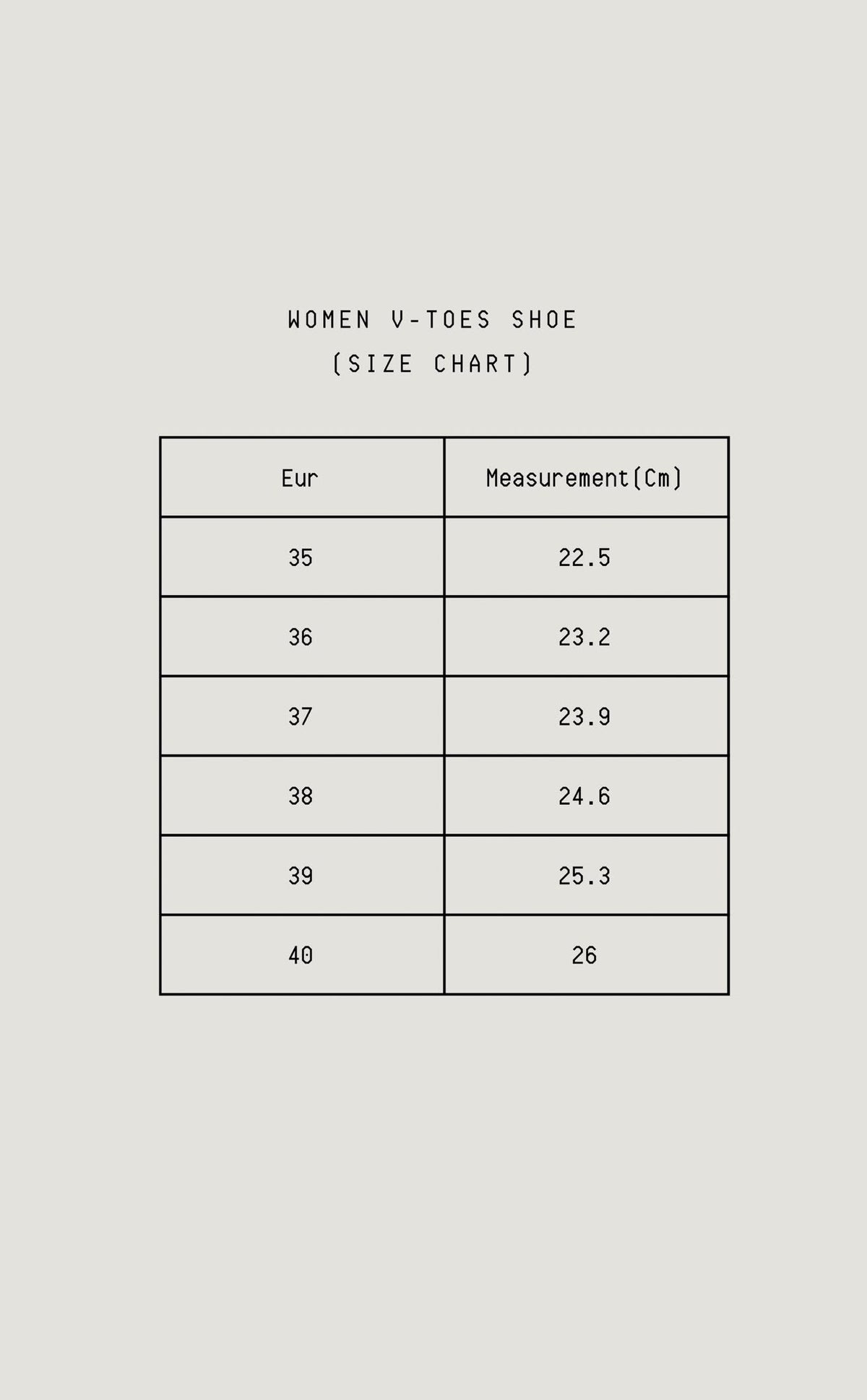 Women’s V-Toes (Black)