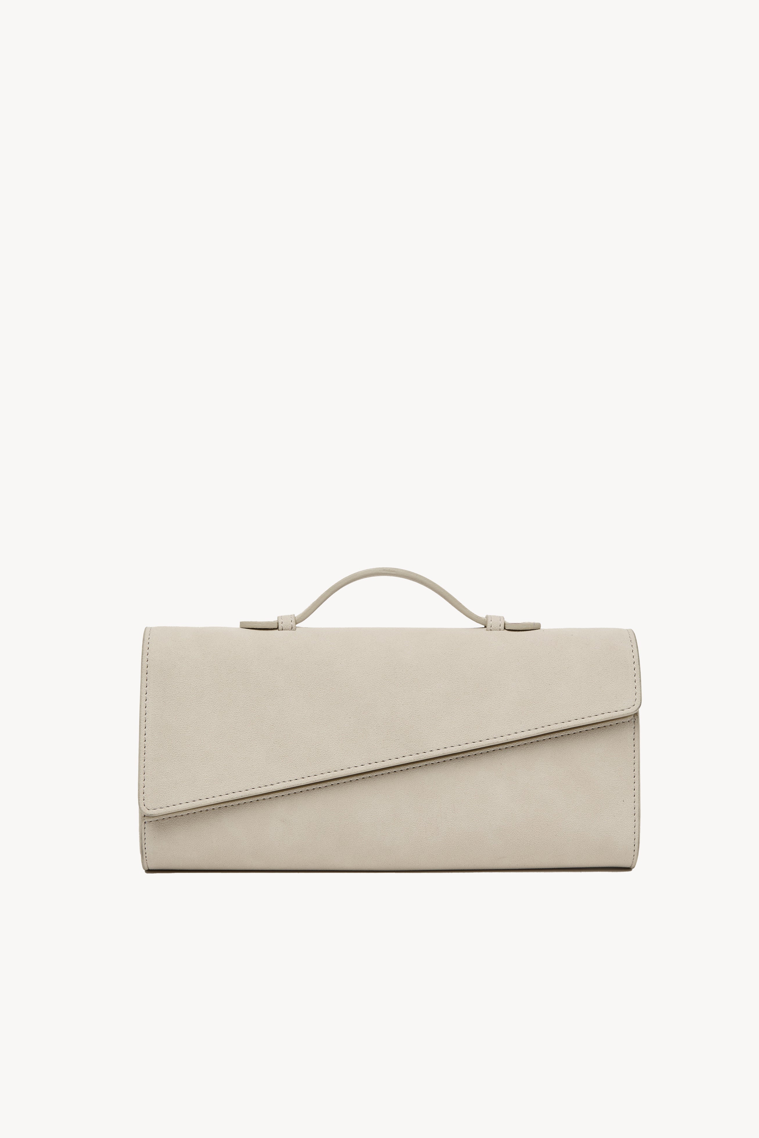 Symmetrical Pochette Suede - Parchment